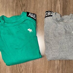 Abercrombie Kids Teal and Gray Long Sleeve Tees BUNDLE, size 11/12, EUC